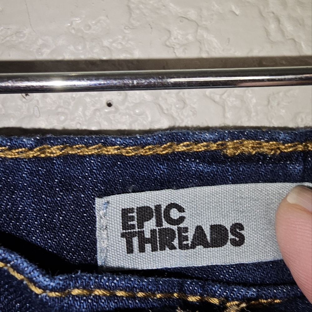 Epic Threads slim straight high waist jeans pants Size 7 Girl's - Picture 5 of 6